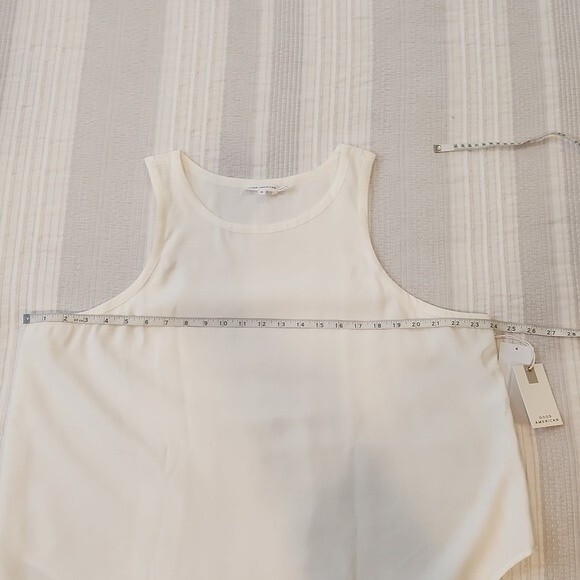 Good American Cut in Woven Tank in Ivory color size 4-XL new with tag - Picture 13 of 16